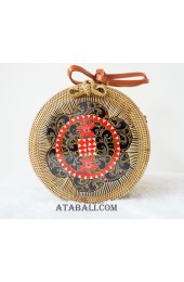 hand crafted wood deco sling bags rattan bali 